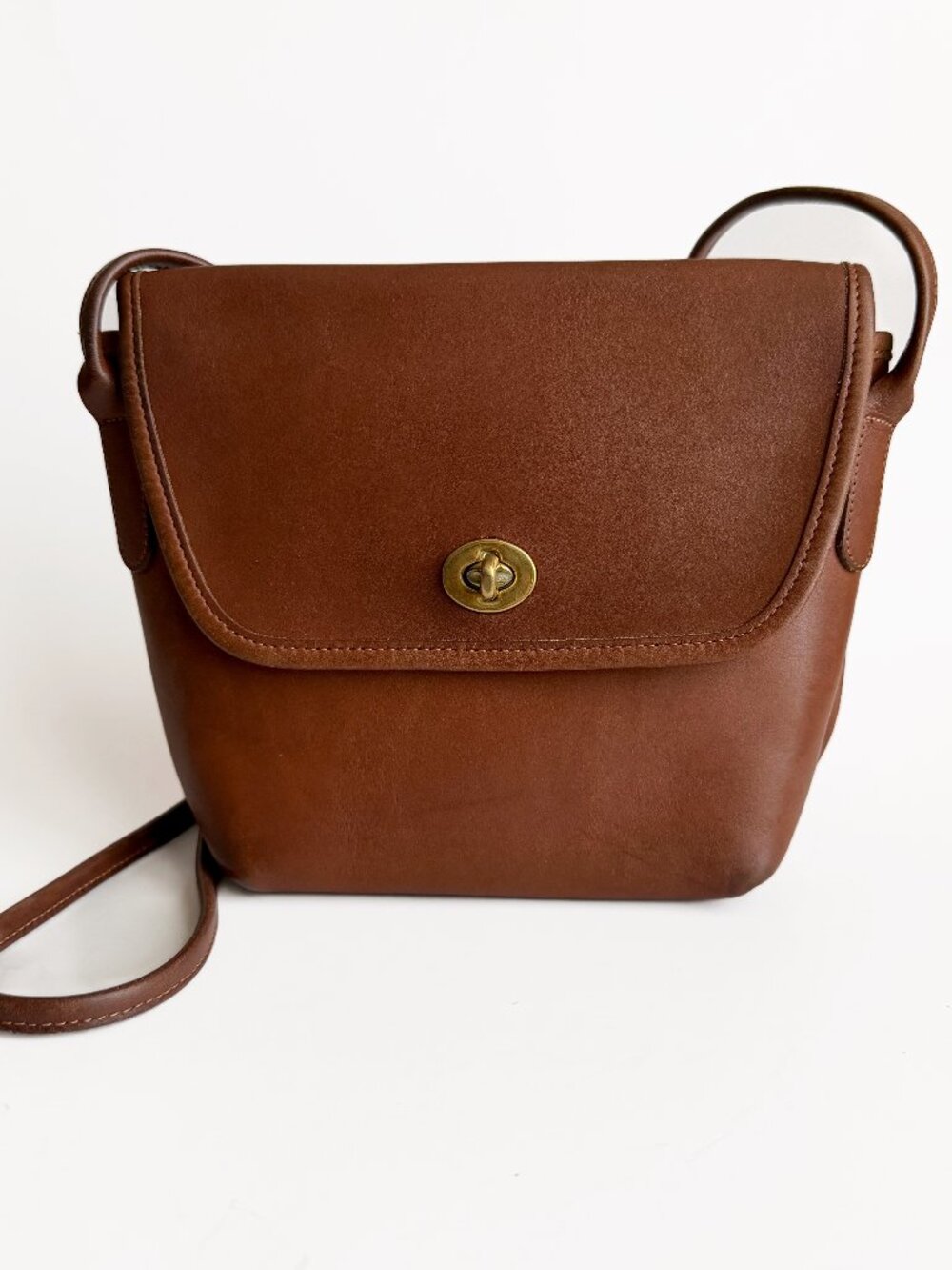 Vintage Coach 9919 Quincey Bag British Tan Leather USA made in 1994